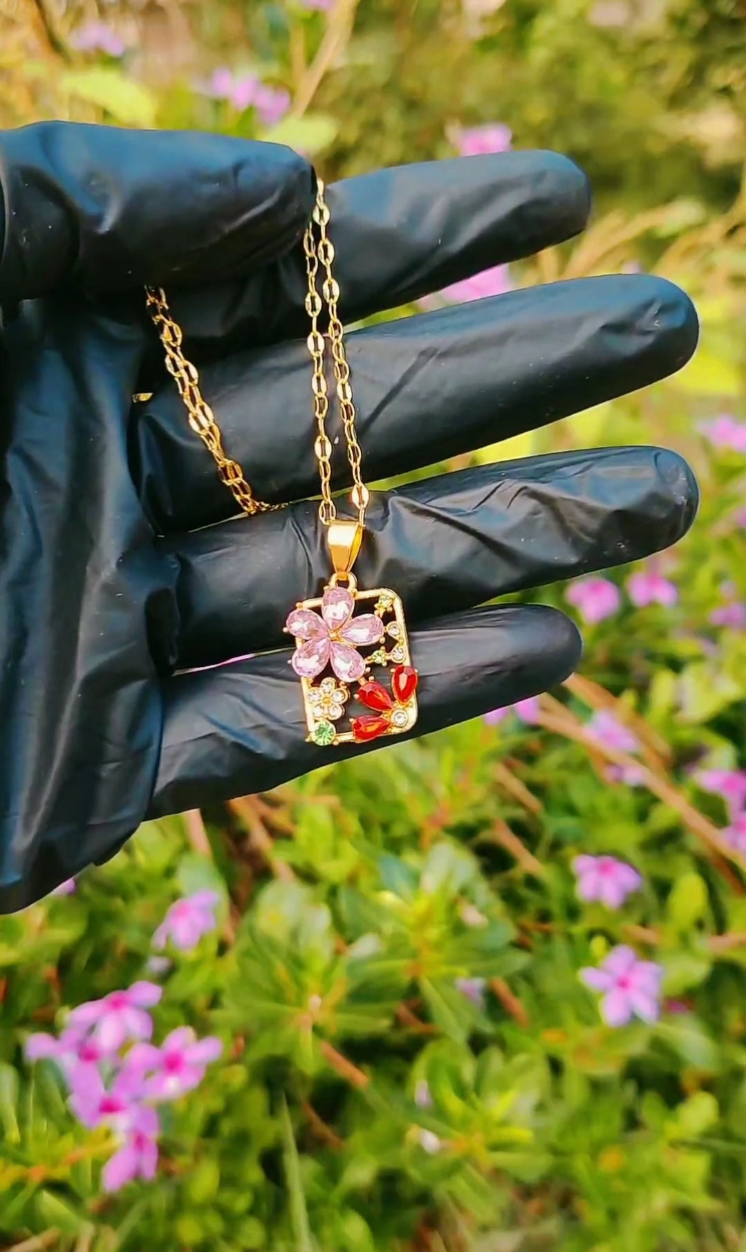 Ruby Garden pendant